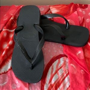 Havaianas Black Flip Flops W 9-10